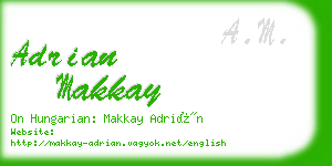 adrian makkay business card